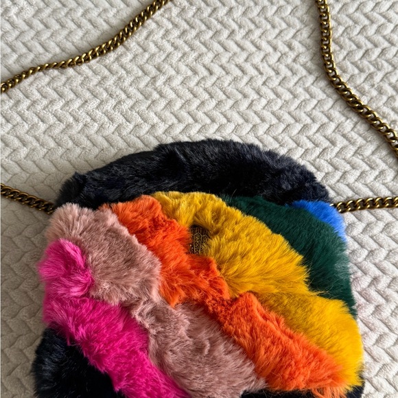 Kurt Geiger Vibrant Faux Fur Crossbody Bag - Picture 3 of 3